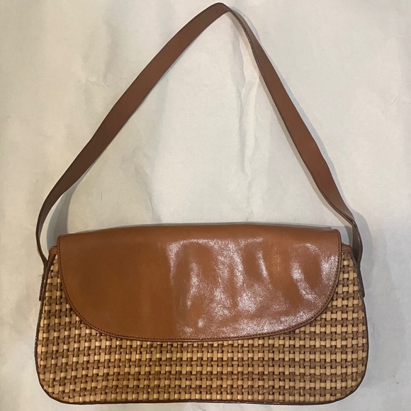 Brahmin Handbags - Brahmin leather and Raffia purse
